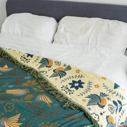 Couverture réversible pour l'hiver , fait main